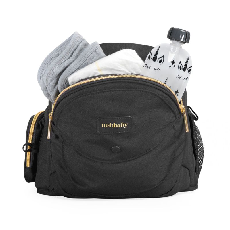 Tushbaby Black and Gold Hip Seat Baby Carrier + Reviews Crate & Kids