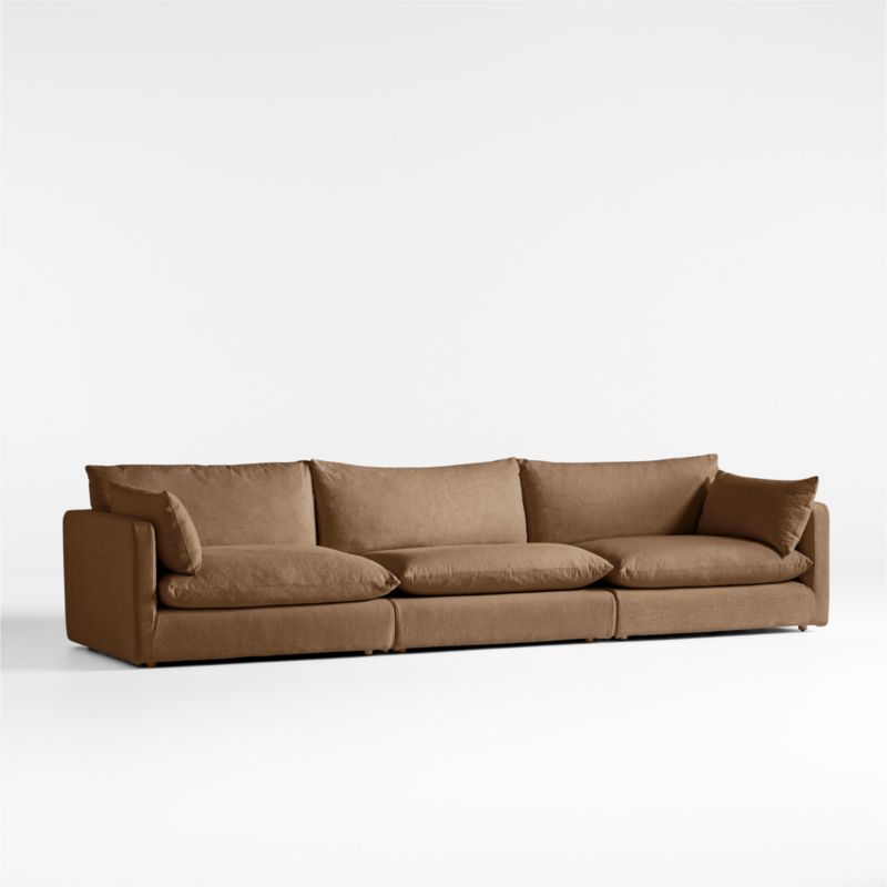 Unwind Modular 3Piece Slipcovered Sectional Sofa Crate & Barrel
