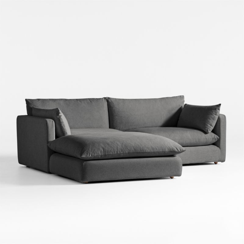 Unwind Modular 3Piece Slipcovered Reversible Sectional Sofa Crate