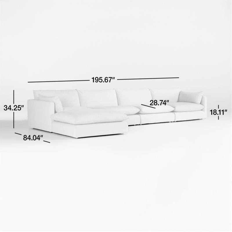 Unwind 5Piece Reversible Slipcovered Sectional Sofa + Reviews Crate