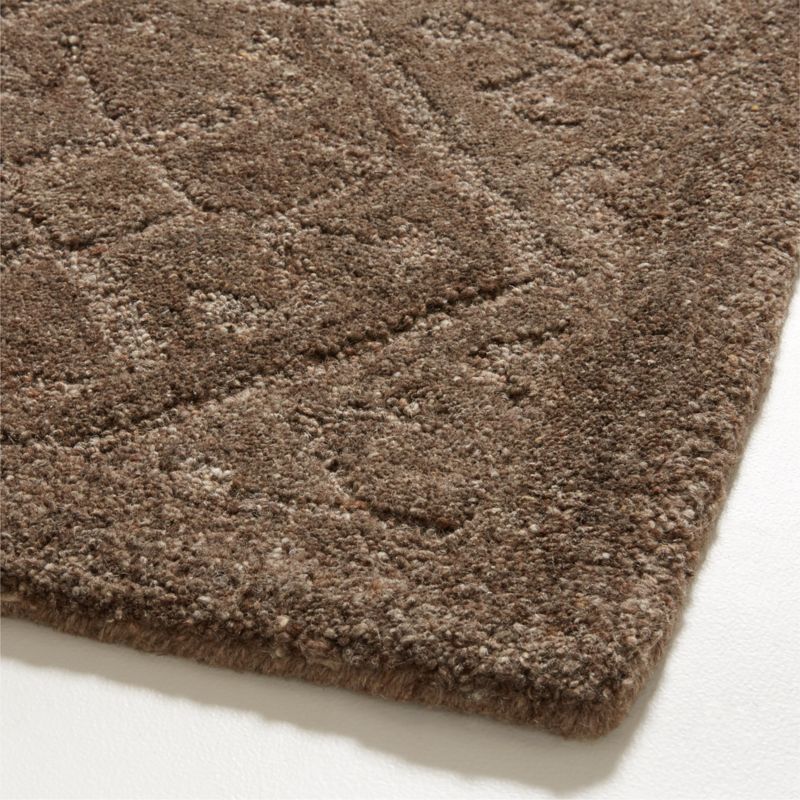 Valencia Wool Pumice Brown Area Rug 12'x15' + Reviews Crate & Barrel