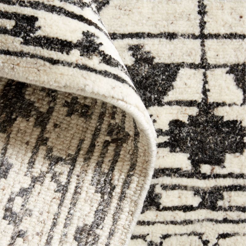 Verona Wool HandKnotted Ivory Area Rug 6'x9' + Reviews Crate & Barrel