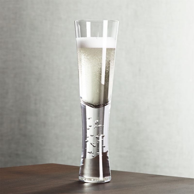 Verve Modern Champagne Glass Flute + Reviews Crate & Barrel