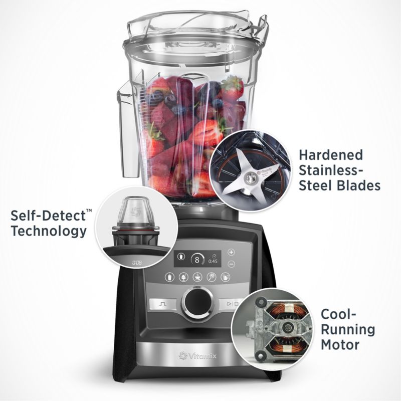 Vitamix Ascent A3500 BPAFree Brushed Stainless Steel Blender + Reviews
