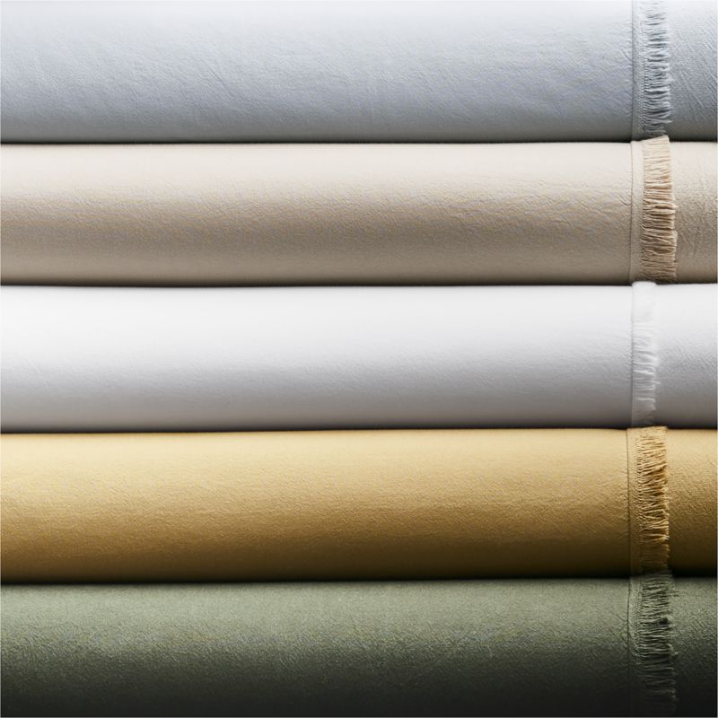 Favorite Washed Organic Cotton Mist Blue Eyelash King Duvet Cover