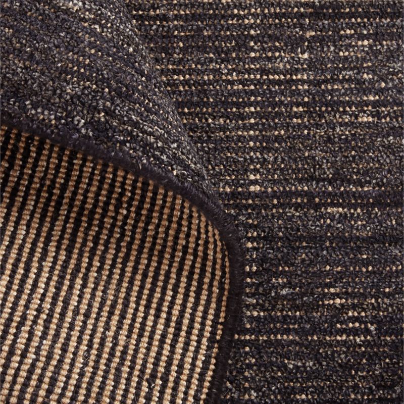 Whistler Viscose and Jute/Wool Blend Distressed Charcoal Black Area Rug