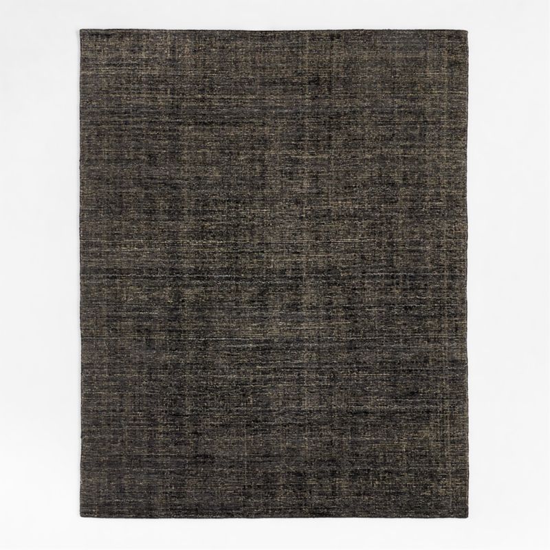 Whistler Viscose and Jute/Wool Blend Distressed Charcoal Black Area Rug