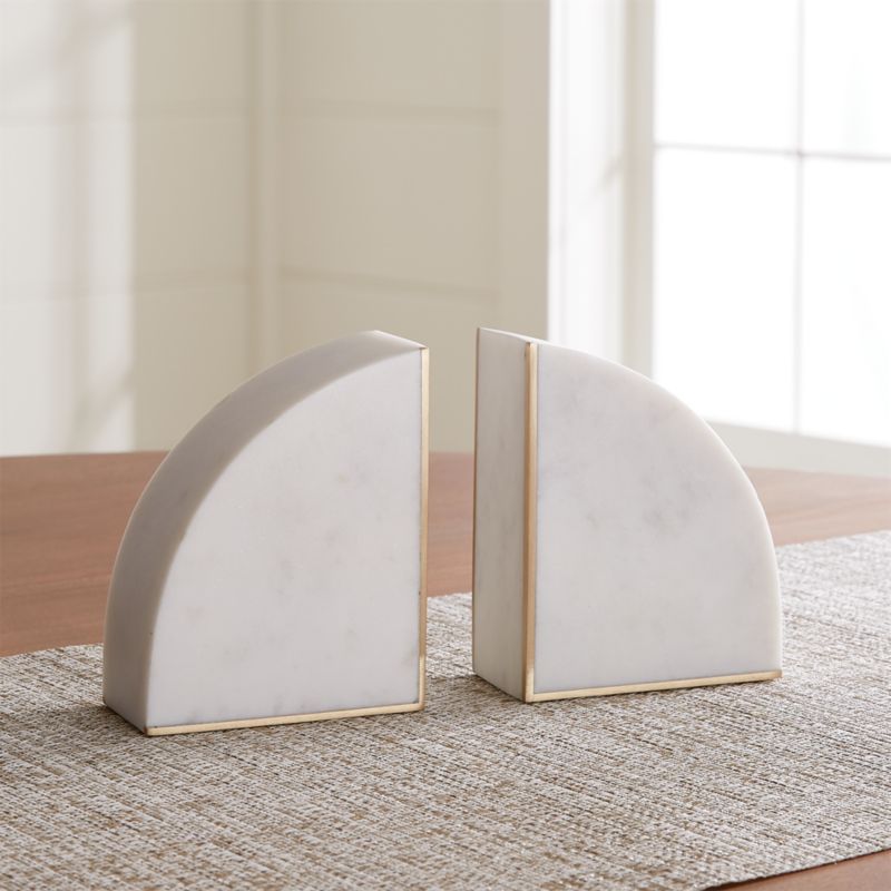 White Marble Bookends, Set of 2 + Reviews Crate & Barrel Canada
