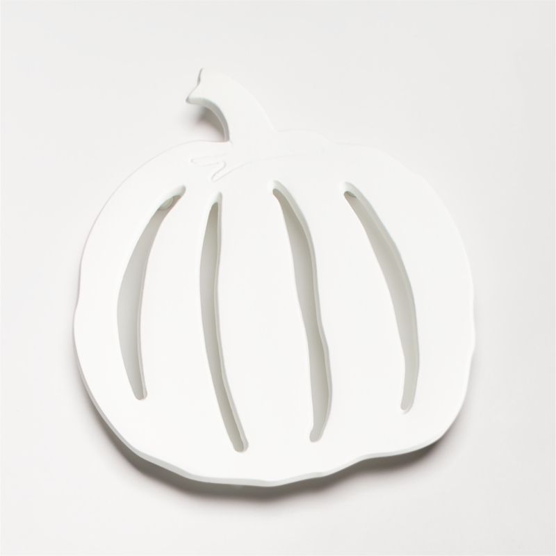 White Pumpkin Metal Trivet Crate & Barrel