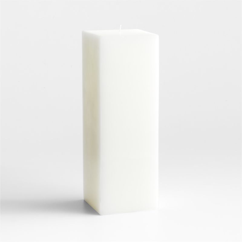 White Square Pillar Candle 10" + Reviews Crate & Barrel Canada