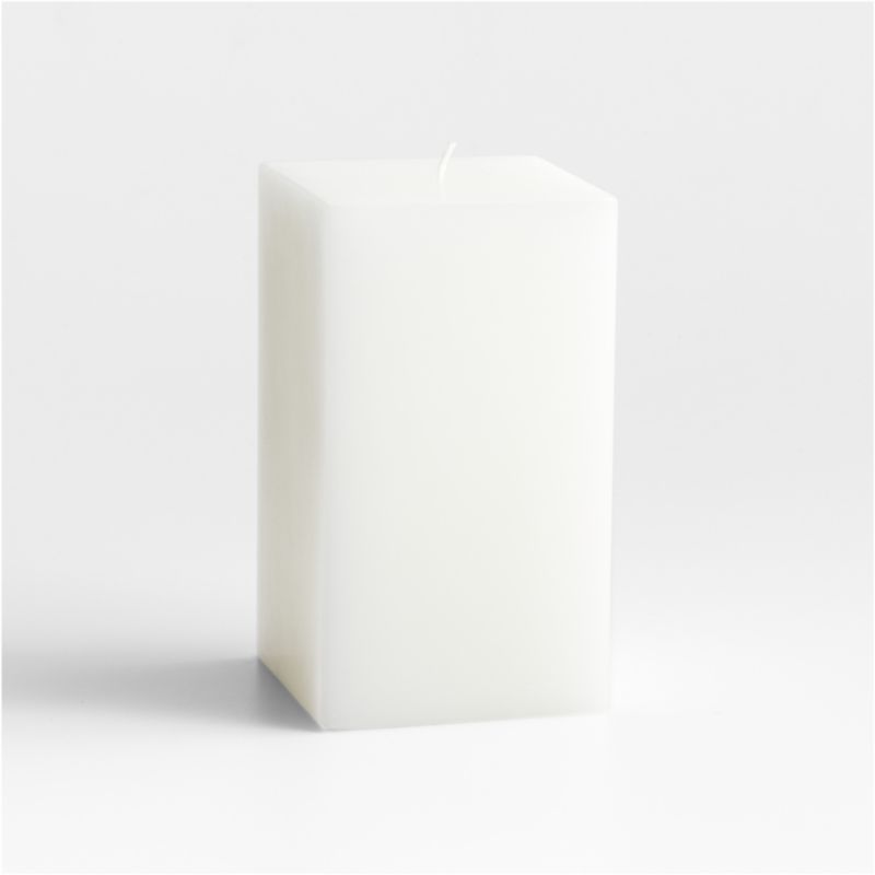 White Square Pillar Candle 6" Crate & Barrel