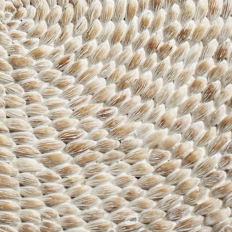 Whitewashed Water Hyacinth Woven Round Placemat + Reviews Crate & Barrel