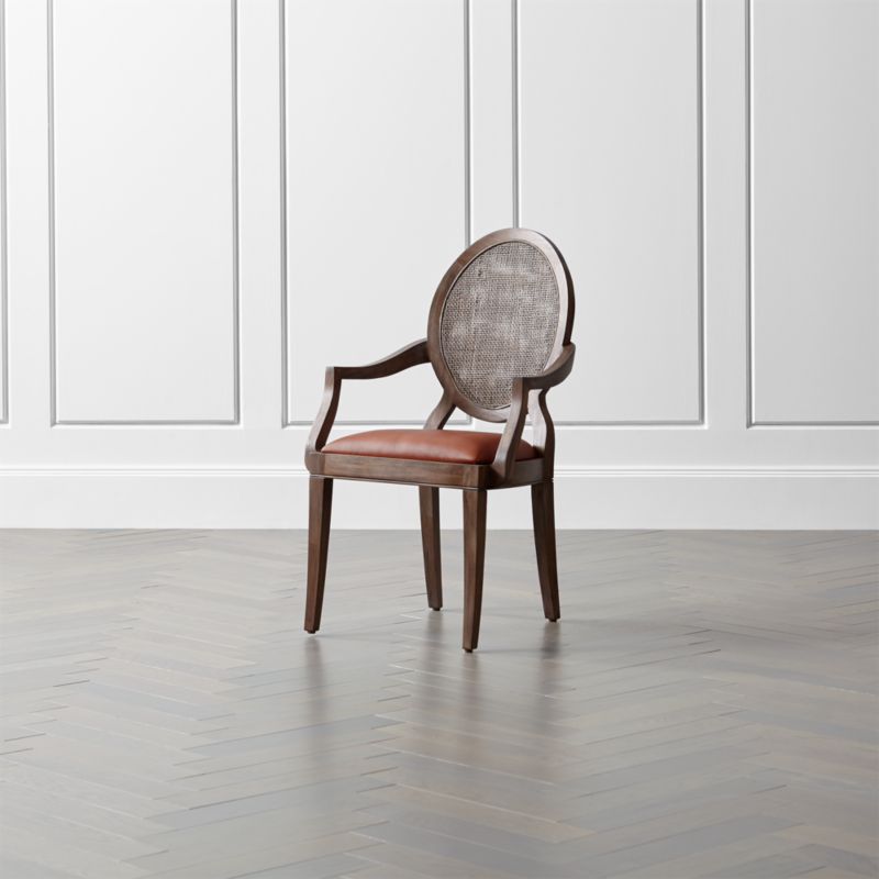 Light Mahogany Dining Arm Chair Crate & Barrel Canada