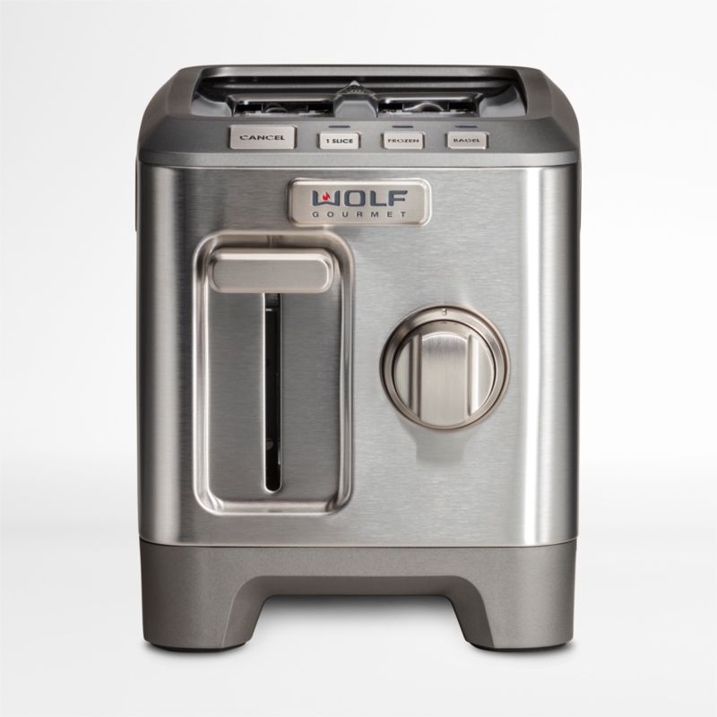 Wolf Gourmet 2Slice Toaster with 1Slice Toasting and Stainless Steel Knob Crate & Barrel