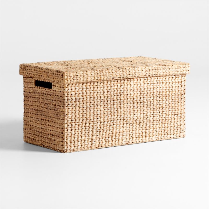Wonderful Wicker Natural Woven Kids Toy Box with Lid + Reviews Crate