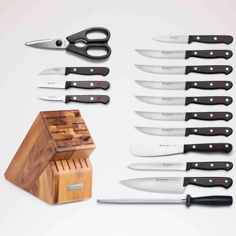 Wüsthof Gourmet Stamped 16Piece Acacia Knife Block Set + Reviews