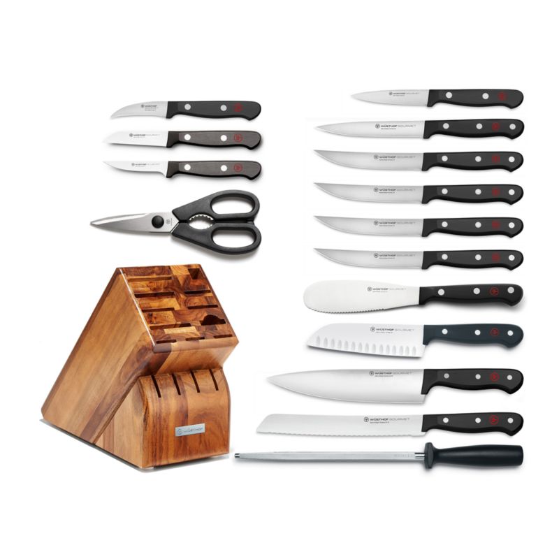 Wusthof Gourmet Stamped 16Piece Acacia Knife Block Set + Reviews