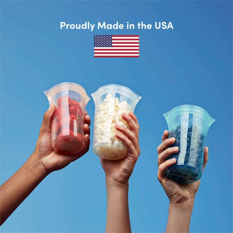 ZipTop Frost Reusable Silicone Bags Set + Reviews Crate & Barrel Canada