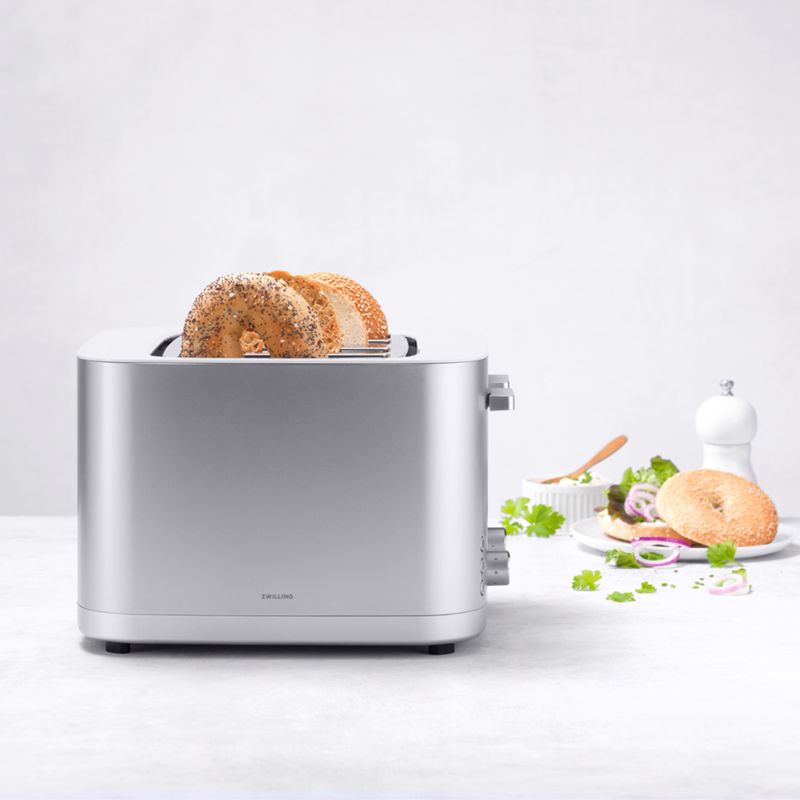 ZWILLING Enfinigy Silver 2Slice Toaster + Reviews Crate & Barrel