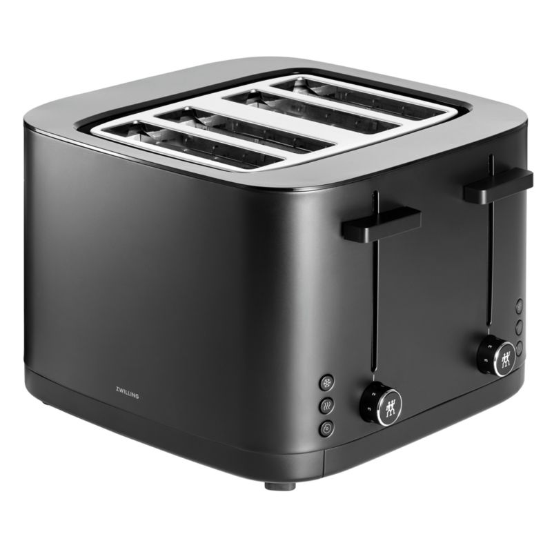 ZWILLING Enfinigy Matte Black 4Slice Toaster + Reviews Crate & Barrel