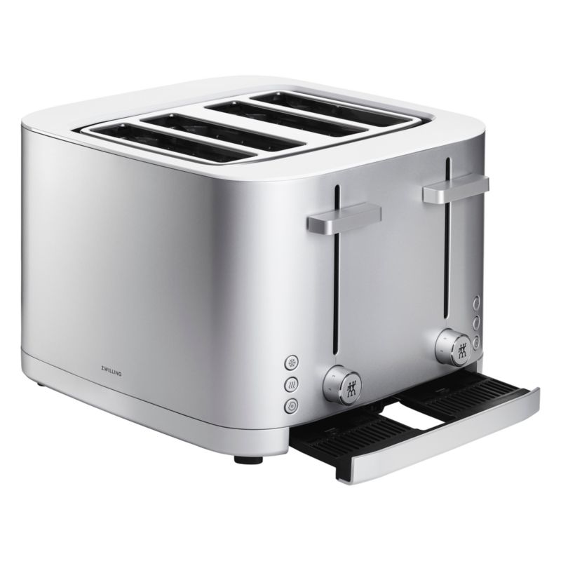 ZWILLING Enfinigy Silver 4Slice Toaster + Reviews Crate & Barrel