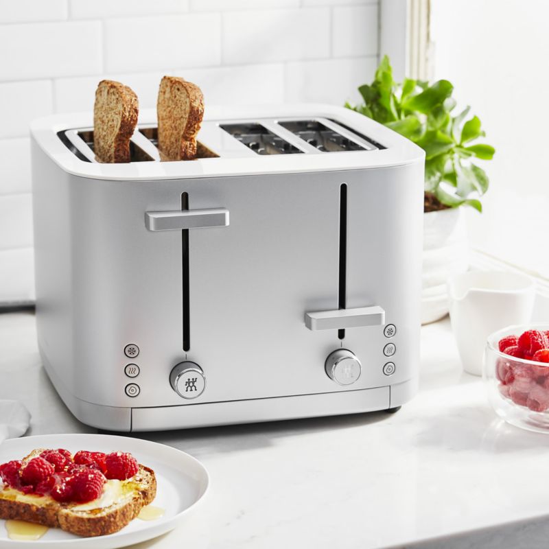 ZWILLING Enfinigy Silver 4Slice Toaster + Reviews Crate & Barrel