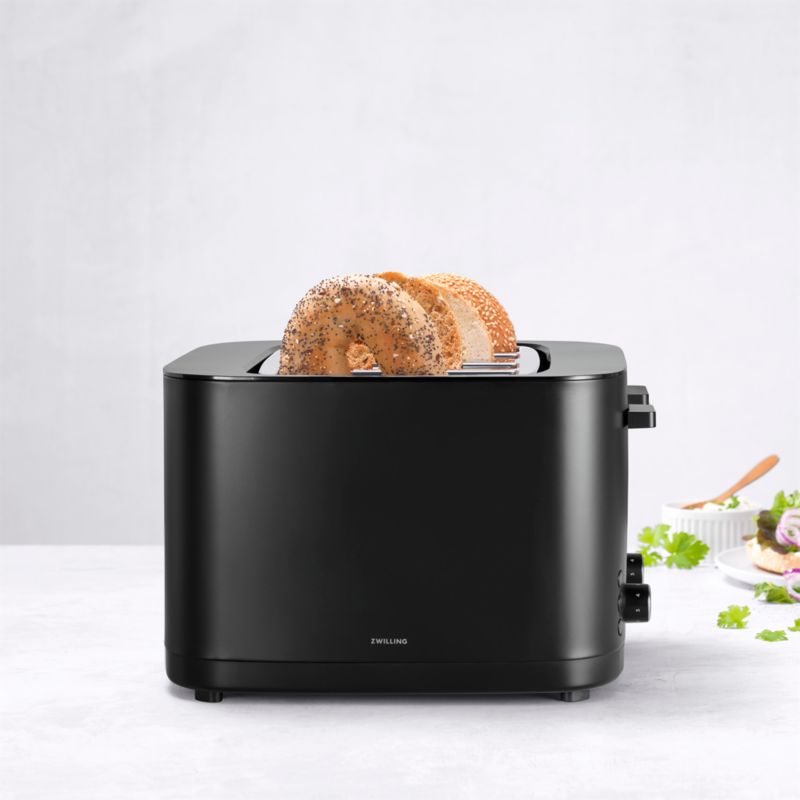 ZWILLING Enfinigy Matte Black 2Slice Toaster + Reviews Crate & Barrel
