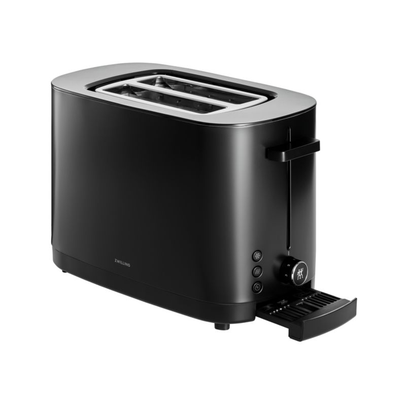 ZWILLING Enfinigy Matte Black 2Slice Toaster + Reviews Crate & Barrel