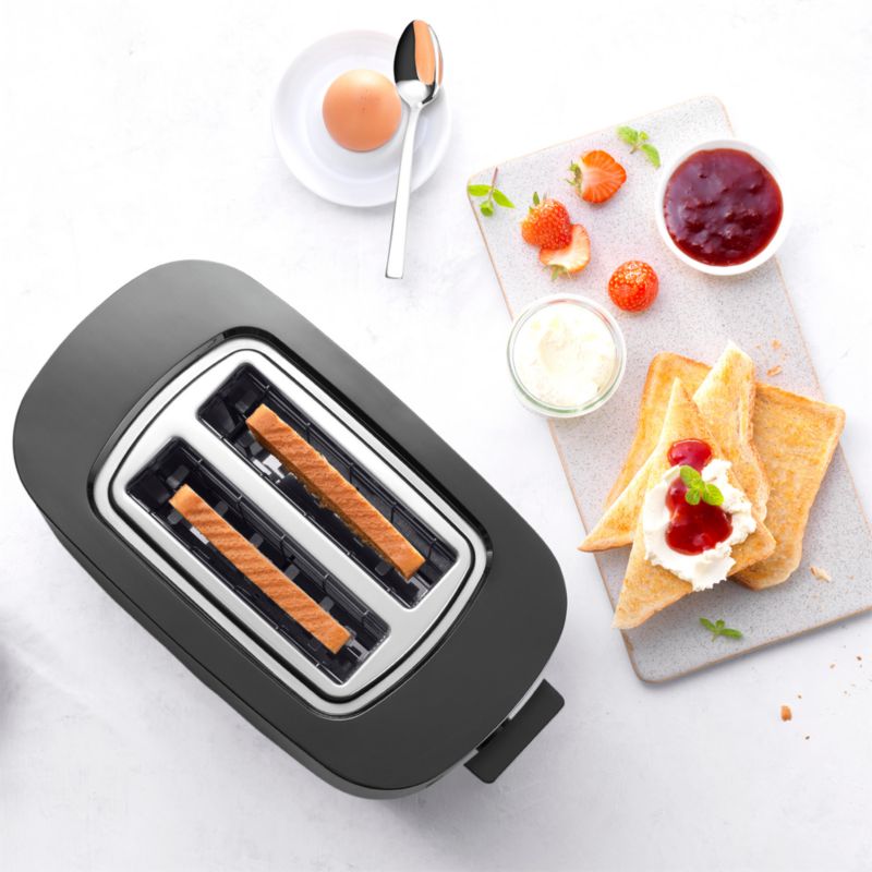 ZWILLING Enfinigy Matte Black 2Slice Toaster + Reviews Crate & Barrel