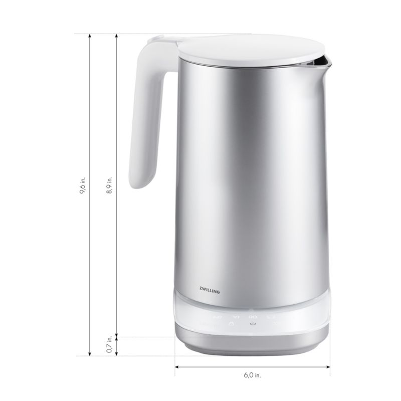 ZWILLING Enfinigy Silver Cool Touch Tea Kettle Pro + Reviews Crate