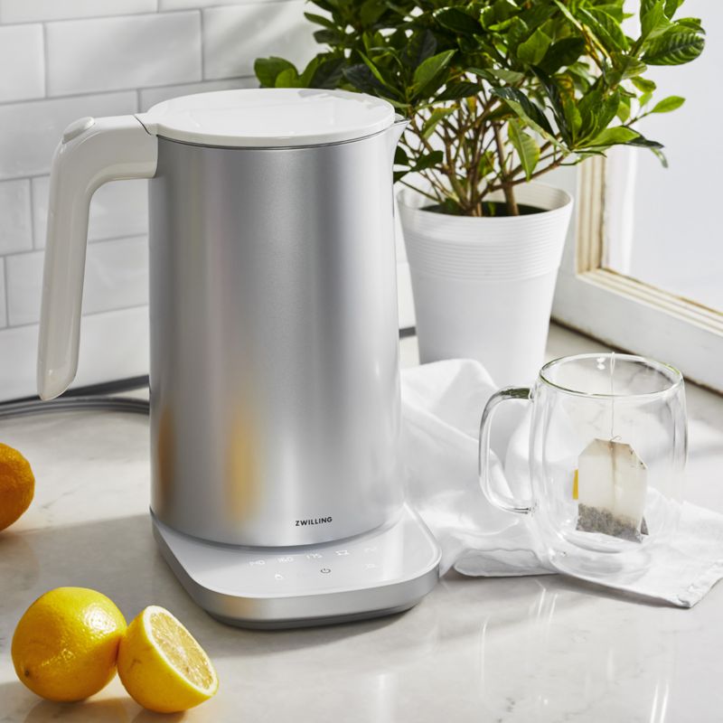ZWILLING Enfinigy Silver Cool Touch Tea Kettle Pro + Reviews Crate