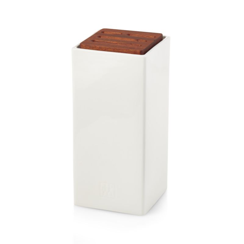 ZWILLING Gourmet 5Piece White Canister Knife Set + Reviews Crate