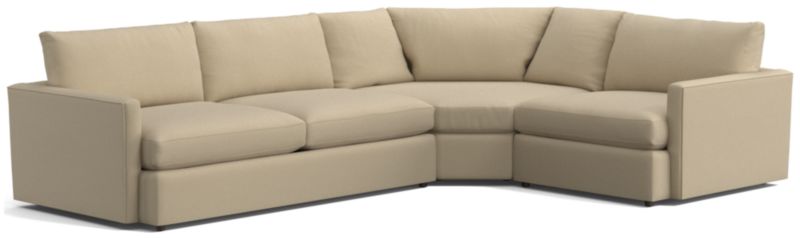 Lounge Deep 3Piece Wedge Sectional Sofa + Reviews Crate & Barrel
