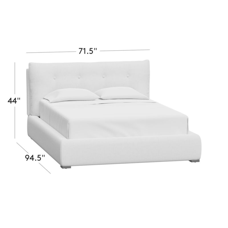 Tipton Ivory Tufted Queen Bed + Reviews CB2 Canada