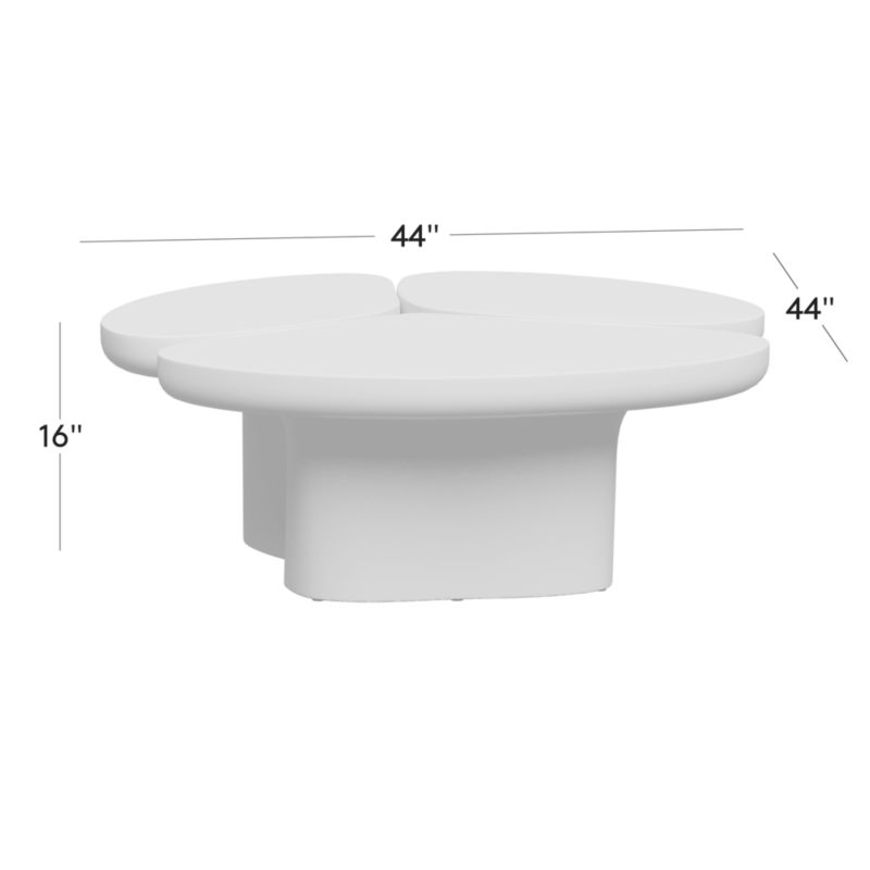 3Piece Tieri White Resin Outdoor Coffee Table Set CB2