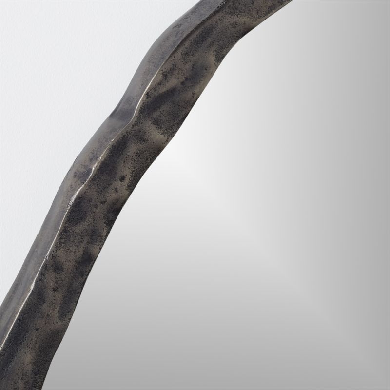 Abel Black Round Wall Mirror 48" + Reviews CB2