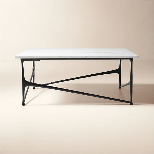 Modern Black And White Marble Coffee Tables CB2