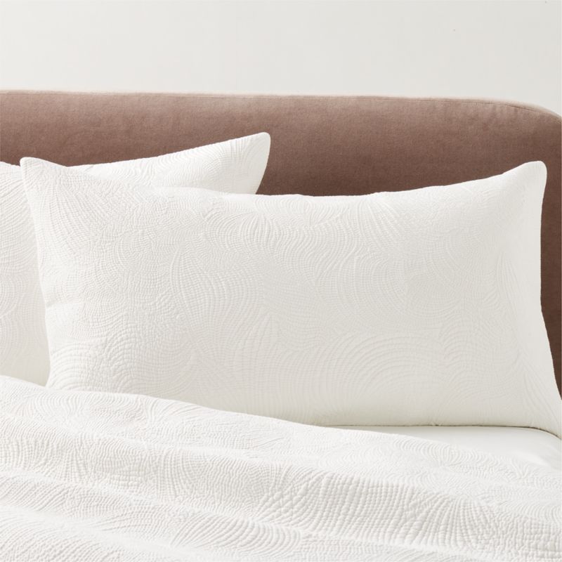 Alcina Organic Cotton Warm White King Pillow Shams Set of 2 CB2