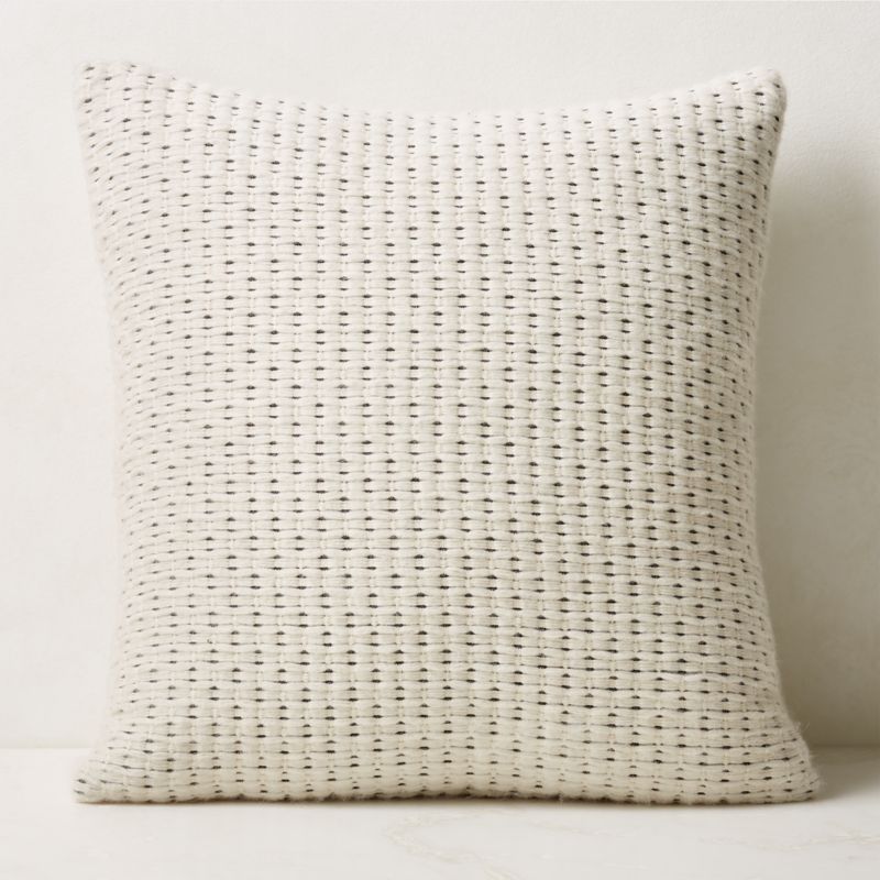 Alco Woven White Modern Throw Pillow with DownAlternative Insert 23