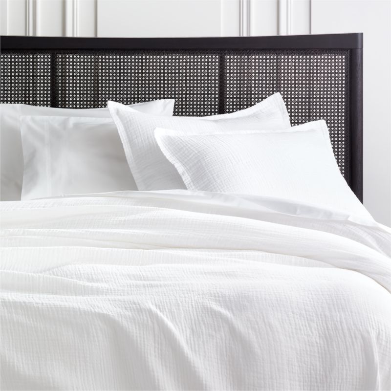 Alto Organic Cotton White King Duvet Cover + Reviews CB2 Canada