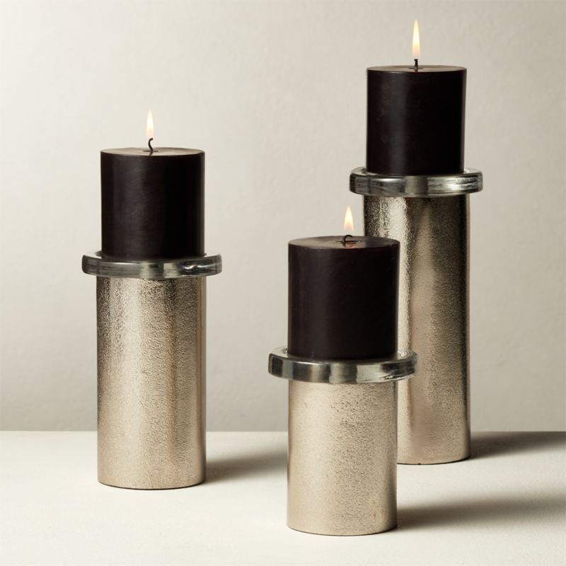 Argento Modern Pillar Candle Holders CB2