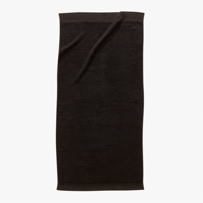 Arlow Organic Cotton Black Bath Towel + Reviews CB2 Canada