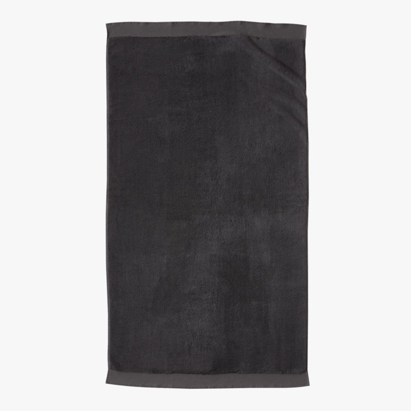 Arlow Organic Cotton Charcoal Grey Bath Sheet + Reviews CB2