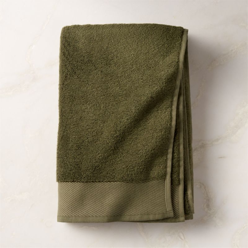 Arlow Tencel Green Bath Towel + Reviews CB2