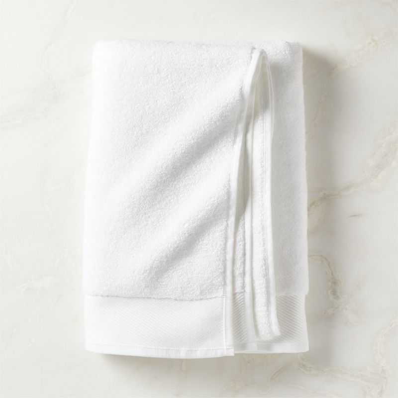 Arlow Organic Cotton White Bath Towel + Reviews CB2