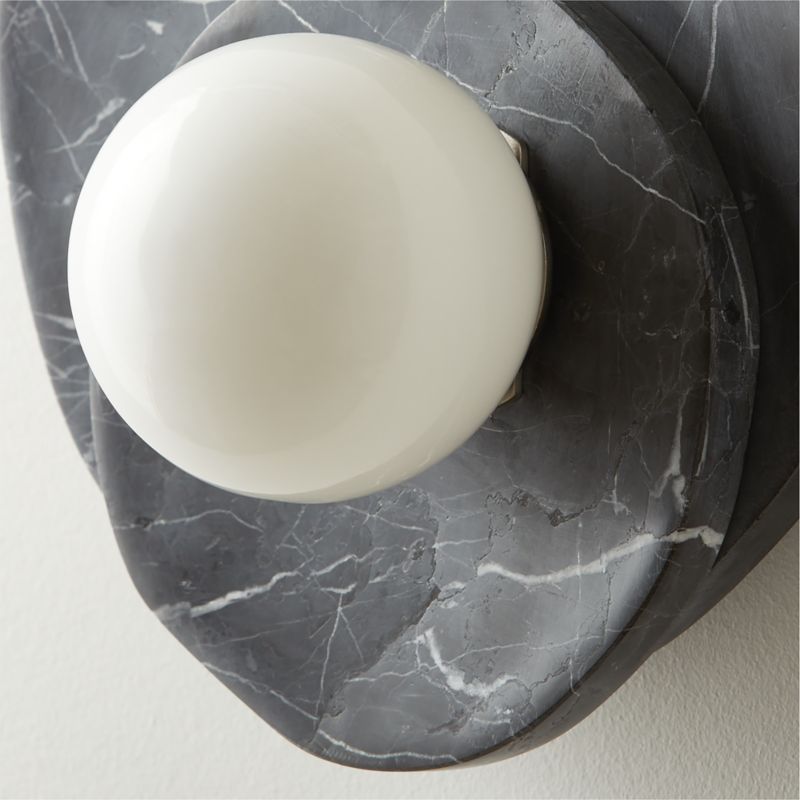 Astr Black Marble Wall Sconce + Reviews CB2