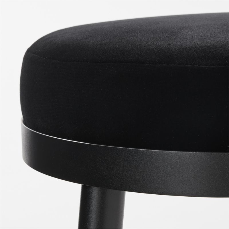 Atlas Black Velvet Counter Stool Set of 2 + Reviews CB2 Canada