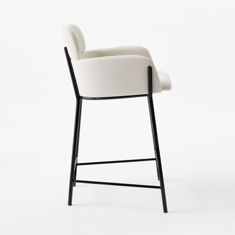 Azalea Cream Upholstered Counter Stool + Reviews CB2 Canada