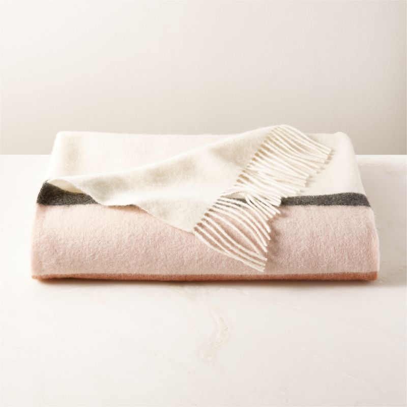 Banda Striped Merino Wool Throw Blanket CB2