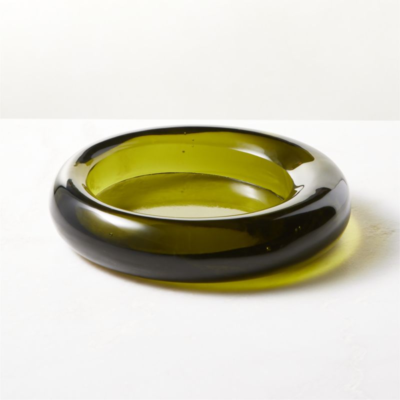 Bangle Green Glass Decorative Bowl CB2 Canada